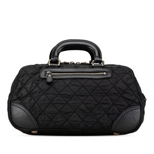 Pre-Loved Chanel Paris New York Quilted Nylon Duffle Handbag